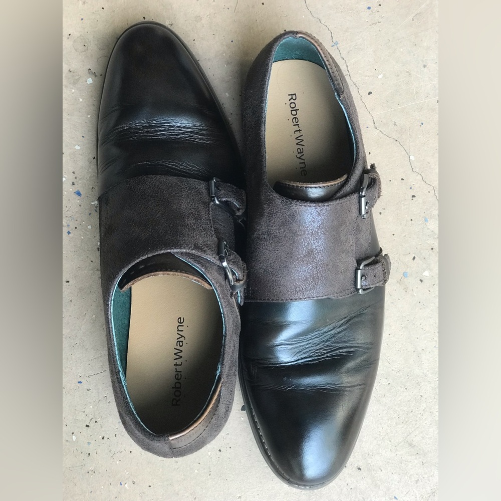 Robert Wayne Thane Distressed Leather Double Monk… - image 4